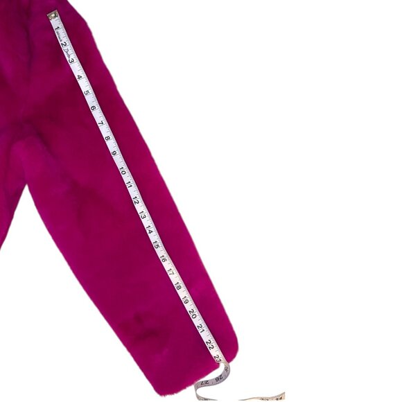 Hot Pink Faux Fur Teddy Coat Barbiecore Statement Jacket - Picture 6 of 6